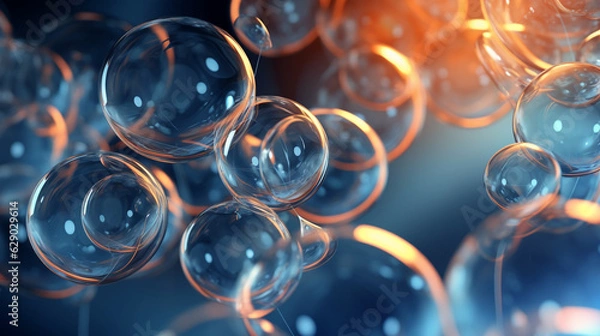 Fototapeta abstract background with bubbles. Generative Ai. 