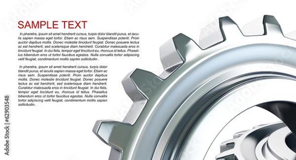 Obraz gears abstract background , machine gear on a white background