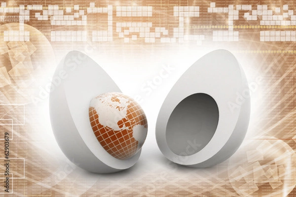 Obraz World in egg