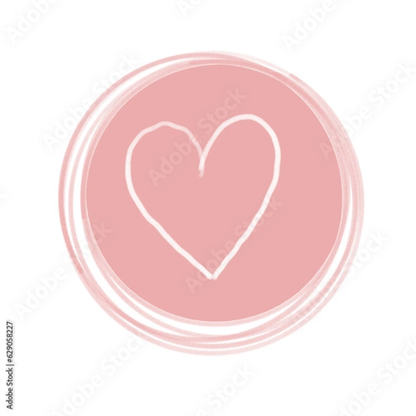 Obraz pink heart symbol