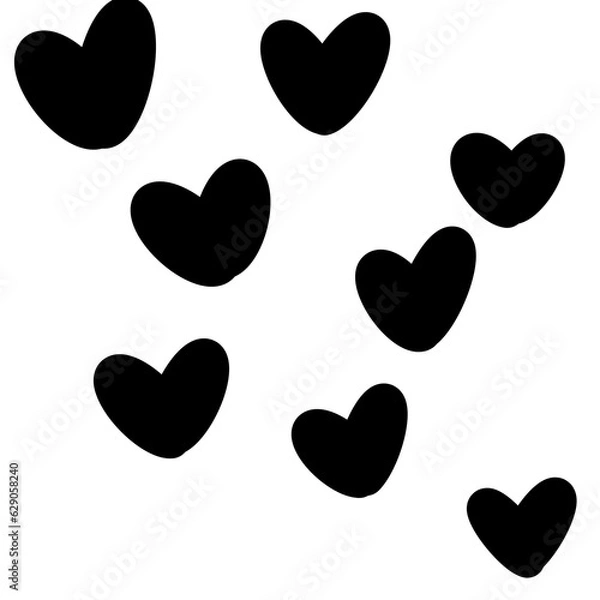 Fototapeta seamless pattern with hearts