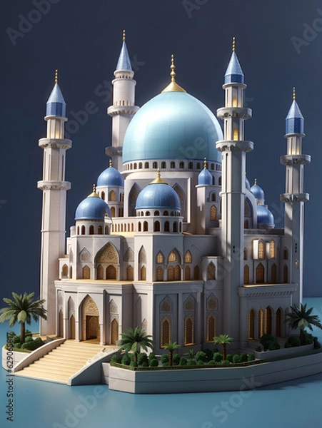 Obraz 3d mini mosque design 