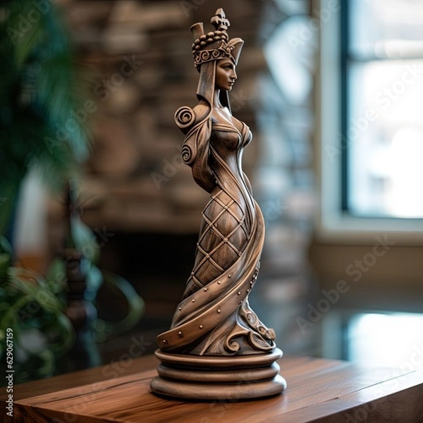 Fototapeta elegant queen chess piece