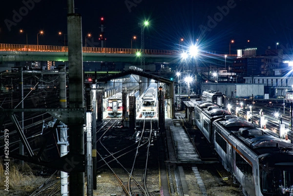 Obraz 夜の名古屋車両区