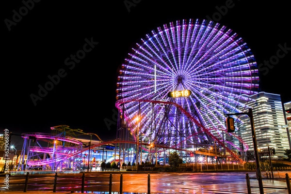 Obraz 横浜コスモワールド　夜景　観覧車