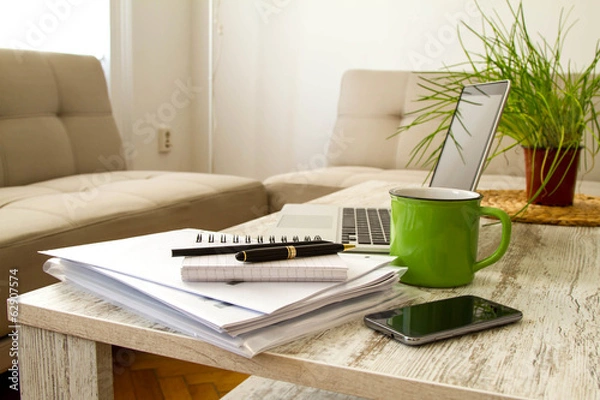 Fototapeta Working at home