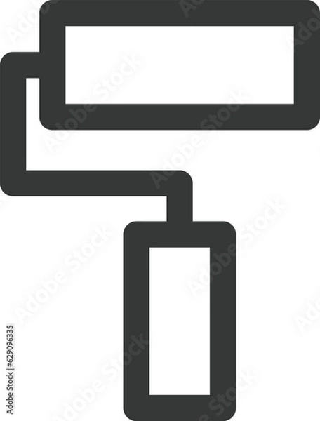 Fototapeta 日用品の線画単品アイコン　粘着ローラー