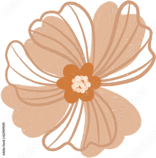 Fototapeta Hand drawn Abstract Flower Illustration