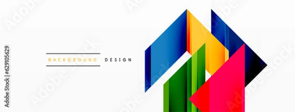 Obraz Visually striking background design featuring dynamic geometric lines and arrows. This captivating composition combines movement and precision, creating an engaging and visually appealing graphic