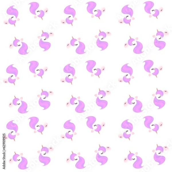 Obraz background, pattern, design, white, cute, vector, cartoon, animal, nature, blue, texture, textile, fabric, illustration, leaf, ornament, print, spring, summer, blossom, backdrop, colorful, art