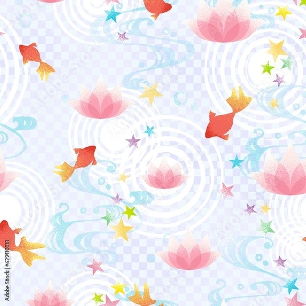 Obraz background, pattern, design, white, cute, vector, cartoon, animal, nature, blue, texture, textile, fabric, illustration, leaf, ornament, print, spring, summer, blossom, backdrop, colorful, art
