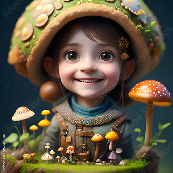 Obraz きのこと男の子
mushroom and boy