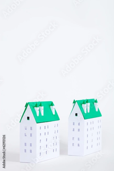 Obraz  ペーパークラフトの建築物・ビルディング・住宅（プロパティリリース有り）