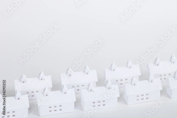 Obraz  ペーパークラフトの建築物・ビルディング・住宅（プロパティリリース有り）