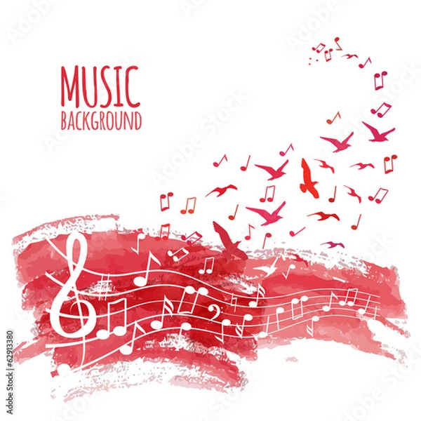 Obraz Music notes on stave