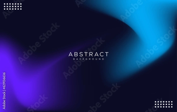Fototapeta abstract dark background with blue wave