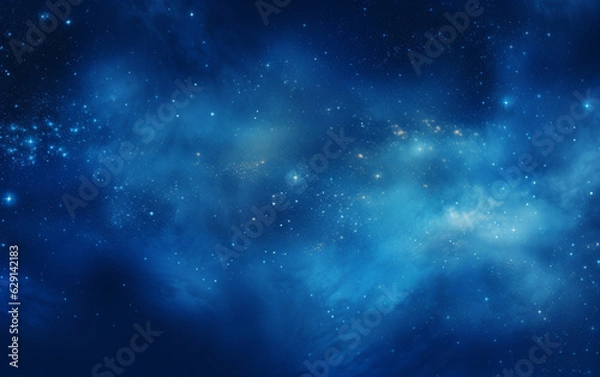 Fototapeta Abstract blue dust particles background