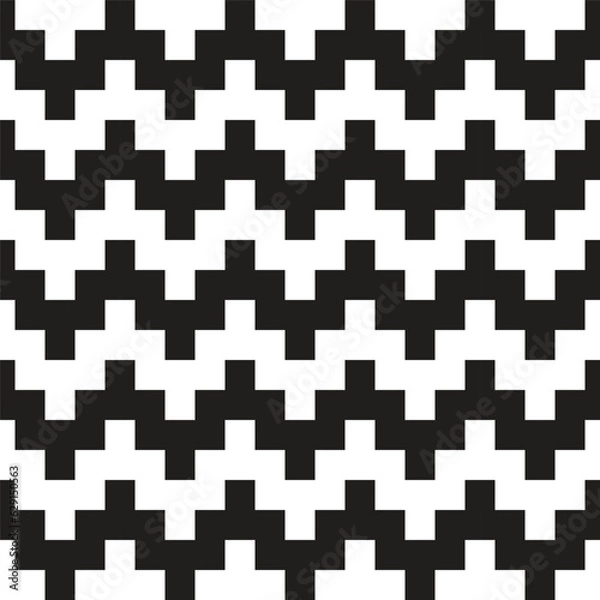 Obraz woven pixel zig zag seamless pattern