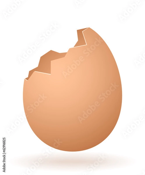 Fototapeta vector cartoon broken egg