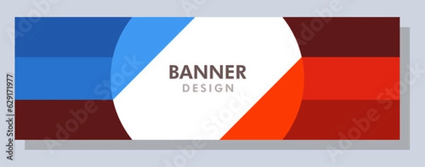 Obraz Abstract banner design. Vector shape background. Modern Graphic Template Banner pattern for social media and web sites.