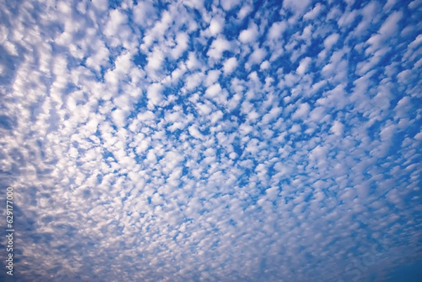 Obraz Blue sky and white clouds background