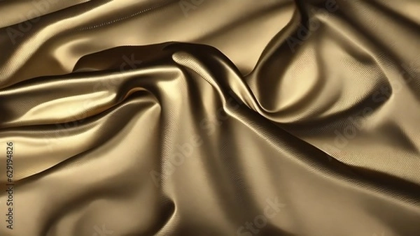 Obraz Silk - Golden Pattern - Generative AI 
