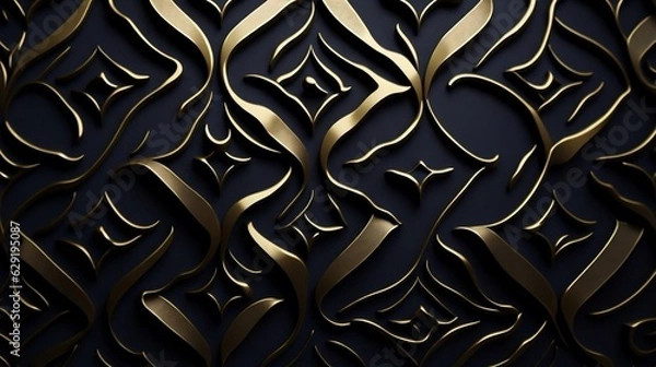 Obraz Silk Fabric - Flowes Pattern - Generative AI 
