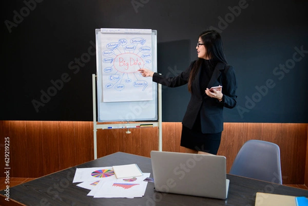 Obraz Teacher presentation Chart Big Data.