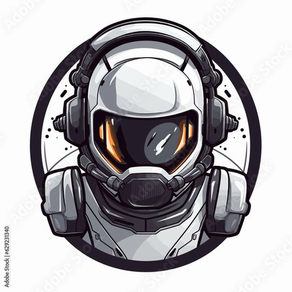 Obraz Esport vector logo astronaut, astronaut icon, astronaut head, vector, sticker, cosmonaut, spaceman