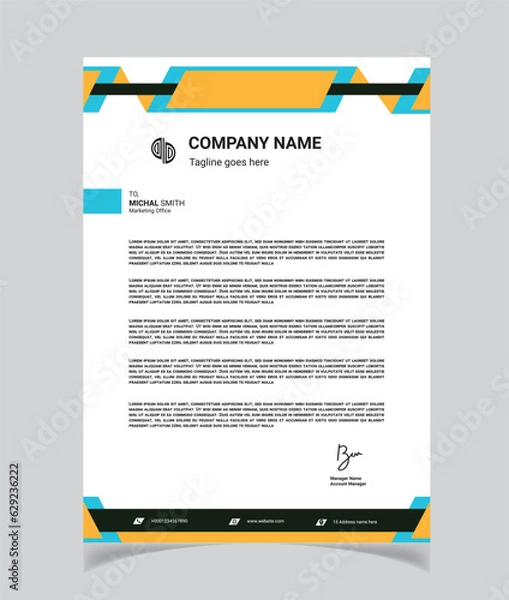 Obraz Creative Letterhead design with modern 