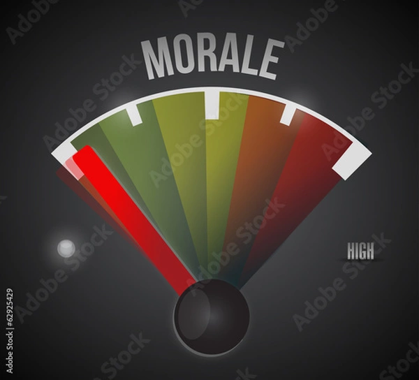 Fototapeta low morale illustration design