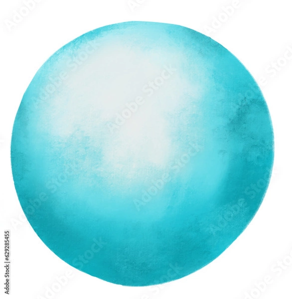 Fototapeta Round sphere circle circlular bubble shape hand painting   element