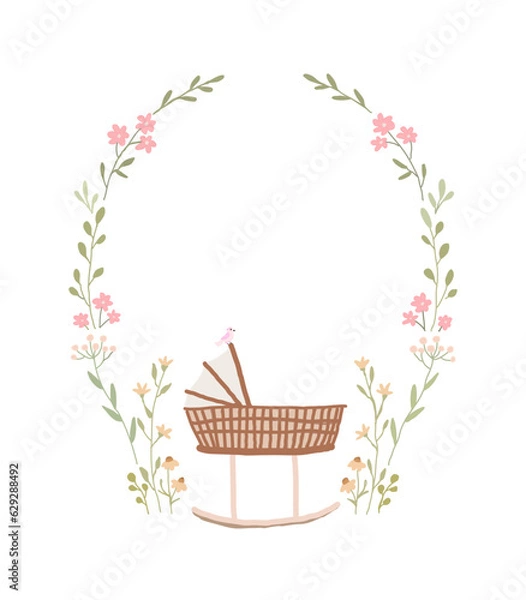 Obraz Cradle with flowers 