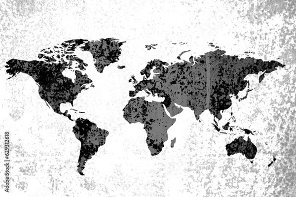 Fototapeta world map texture as background