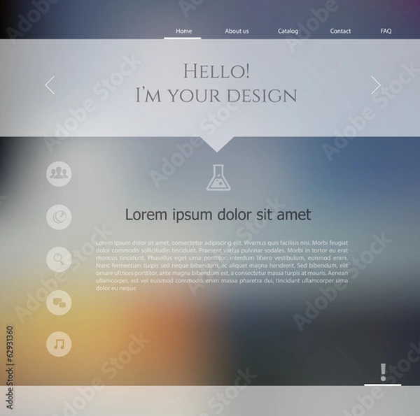 Obraz Blurred web design template