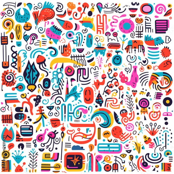 Obraz Abstract comic art doodle