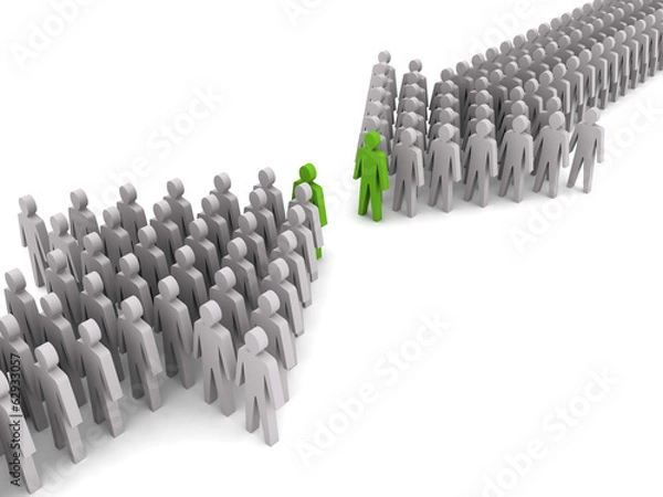 Obraz Two working groups with the leaders.