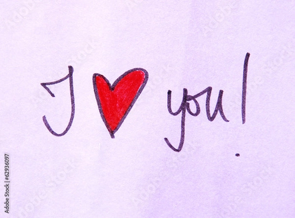 Obraz I love you note