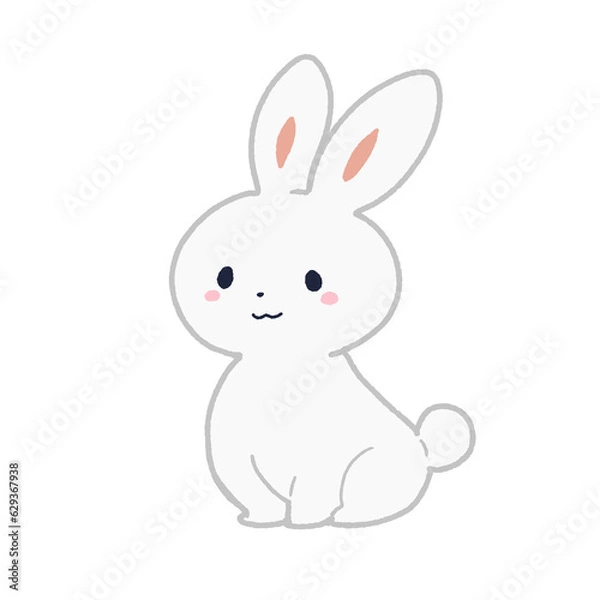 Fototapeta 白いうさぎ