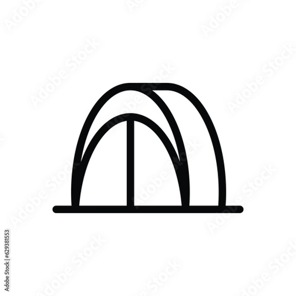 Fototapeta A Collection of Enchanting Tent Icons for Your Outdoor Adventures