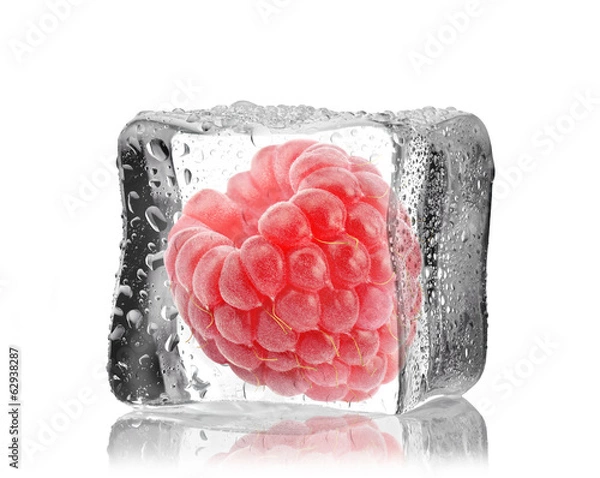 Obraz Malina w kostce lodu