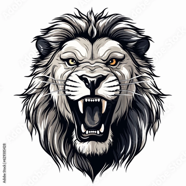 Obraz lion head mascot vector