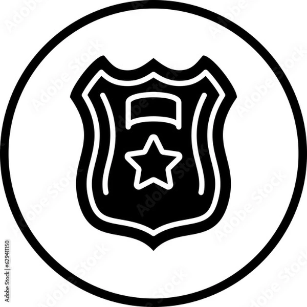 Obraz Vector Design Police Badge Icon Style