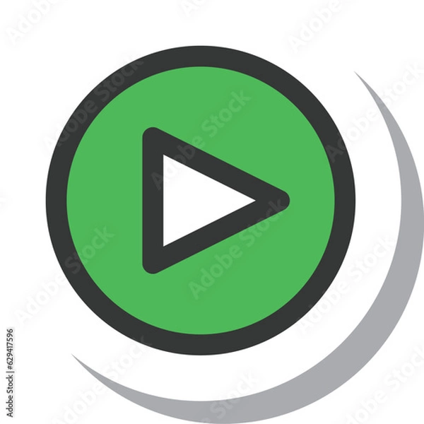 Obraz ステッカー風シンプルビジネス単品アイコン　再生