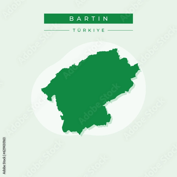 Fototapeta Vector illustration vector of Bartin map Turkey