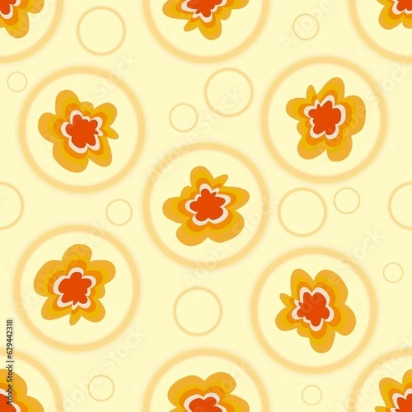 Obraz Yellow flower seamless pattern