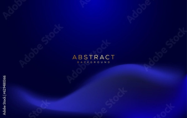 Fototapeta dark blue background with wave lines