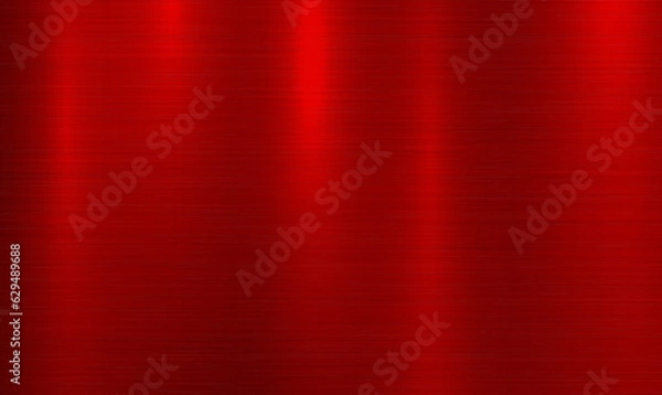 Fototapeta Red metal abstract technology background with polished, brushed texture, chrome, silver, steel, aluminum. Shiny and metal steel gradient template for wallpapers, web, prints, interfaces. Vector EPS10.