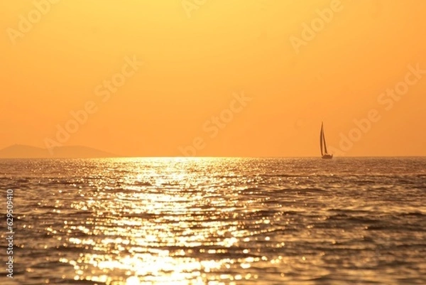 Obraz Twilight on the sea in Zadar, Croatia