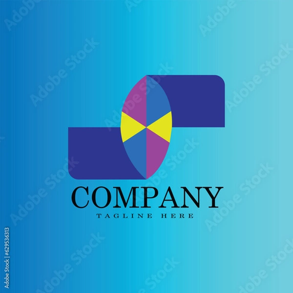 Obraz logo vector design for company with auspicious letter and color symbol